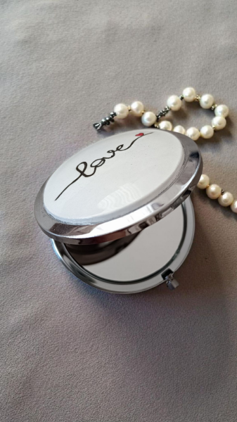 Çini Cep Aynası-Love Detaylı