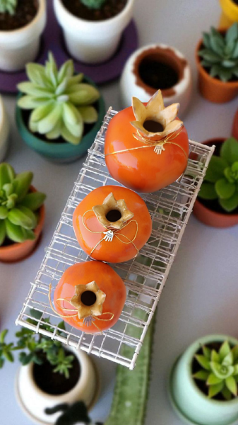 El Yapımı Seramik Nar (3'lü)