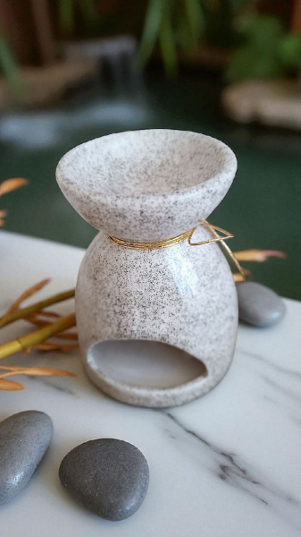 El Yapımı Seramik Buhurdanlık- Ay ve Yıldızlı