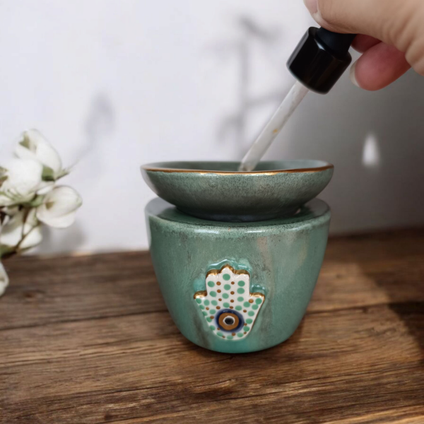 El yapımı Fatma Ana Eli Seramik Buhurdanlık