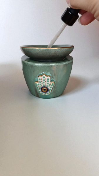 El yapımı Fatma Ana Eli Seramik Buhurdanlık